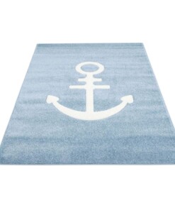 Tapis enfant Ancre 3D - bleu - overzicht schuin, thumbnail