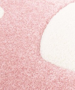 Tapis rond pour enfant Coeur 3D - rose/Crème - close up materiaal, thumbnail Tapis rond pour enfant Coeur 3D - rose/Crème - close up materiaal, thumbnail