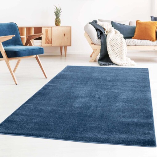 Tapis Carré velours Gala - bleu foncé - sfeer
