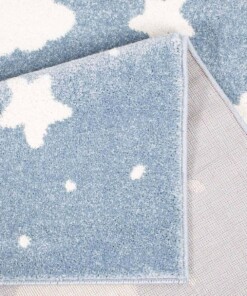 Tapis enfant nuage & étoile 3D - bleu/Crème - close up vouw, thumbnail