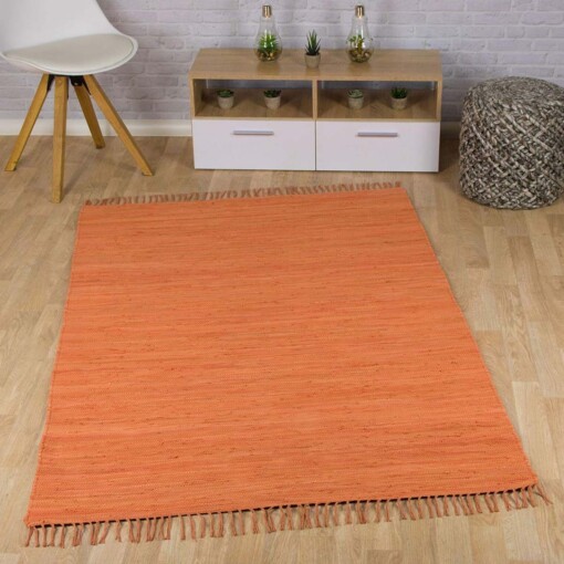 Tapis de couloir Kilim tissé main Bomull - terracota - sfeer