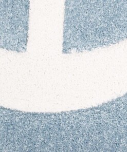 Tapis rond pour enfant Ancre 3D bleu - close up materiaal, thumbnail
