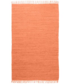 Tapis Kilim tissé main Bomull - terracota - overzicht boven, thumbnail