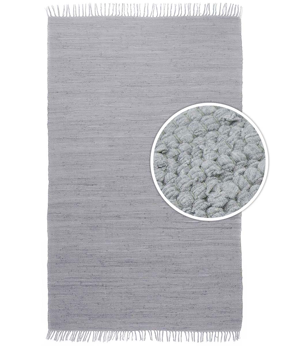 Tapis Kilim tissé main Bomull - gris - overzicht boven Tapis Kilim tissé main Bomull - gris - overzicht boven