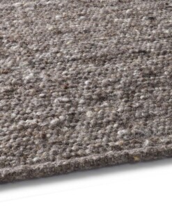 Tapis laine tissé main Oslo - gris - close up zijkant, thumbnail Tapis laine tissé main Oslo - gris - close up zijkant, thumbnail