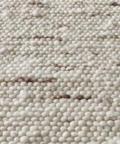 Tapis de couloir laine tissé main Oslo - Crème - close up materiaal, thumbnail Tapis de couloir laine tissé main Oslo - Crème - close up materiaal, thumbnail