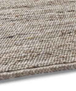 Tapis laine tissé main Oslo - beige/Crème - close up zijkant, thumbnail Tapis laine tissé main Oslo - beige/Crème - close up zijkant, thumbnail