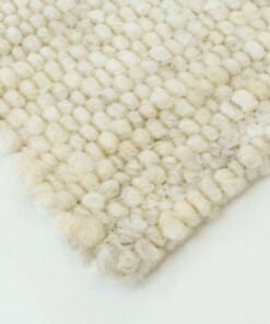 Tapis en laine tissé main Veve - beige/Crème - close up hoek, thumbnail Tapis en laine tissé main Veve - beige/Crème - close up hoek, thumbnail