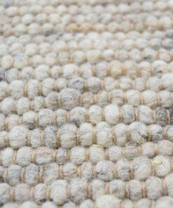 Tapis en laine tissé main Ylva - beige/gris - close up materiaal, thumbnail Tapis en laine tissé main Ylva - beige/gris - close up materiaal, thumbnail