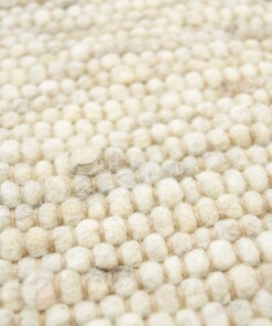 Tapis en laine tissé main Ylva - beige - close up materiaal, thumbnail Tapis en laine tissé main Ylva - beige - close up materiaal, thumbnail