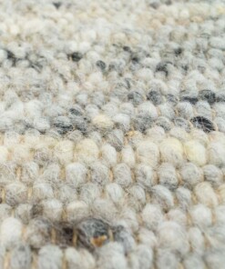 Tapis en laine tissé main Veve - gris/Crème - close up materiaal, thumbnail Tapis en laine tissé main Veve - gris/Crème - close up materiaal, thumbnail