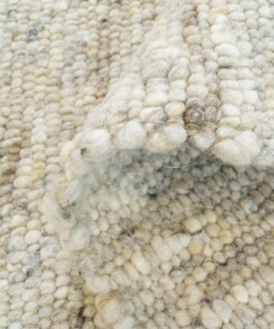 Tapis en laine tissé main Veve - beige/gris - close up vouw, thumbnail Tapis en laine tissé main Veve - beige/gris - close up vouw, thumbnail