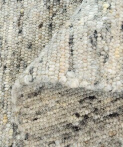 Tapis en laine tissé main Veve - gris/Crème - close up vouw, thumbnail Tapis en laine tissé main Veve - gris/Crème - close up vouw, thumbnail