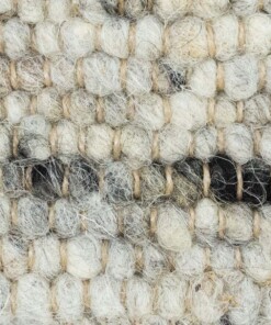 Tapis en laine tissé main Veve - gris/Crème - close up materiaal, thumbnail Tapis en laine tissé main Veve - gris/Crème - close up materiaal, thumbnail