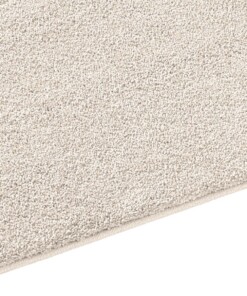Tapis Carré poil ras Qualis - Crème - close up zijkant, thumbnail
