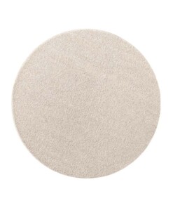 Tapis Rond poil ras Qualis - Crème - overzicht boven
