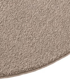 Tapis Rond poil ras Qualis - taupe - close up zijkant, thumbnail Tapis Rond poil ras Qualis - taupe - close up zijkant, thumbnail