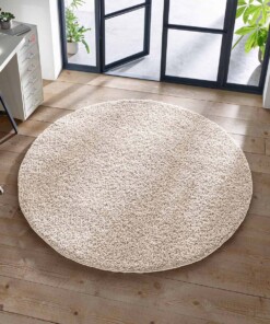 Tapis Rond poils longs Classic - Crème - sfeer