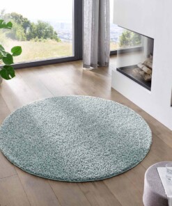 Tapis Rond poils longs Classic - bleu Ciel - sfeer, thumbnail Tapis Rond poils longs Classic - bleu Ciel - sfeer, thumbnail