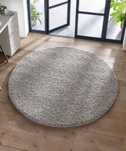 Tapis Rond poils longs Classic - gris - sfeer