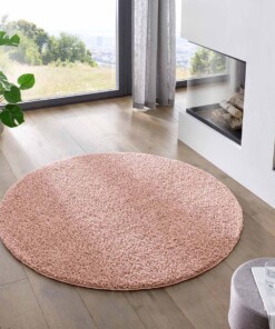 Tapis Rond poils longs Classic - rose - sfeer, thumbnail