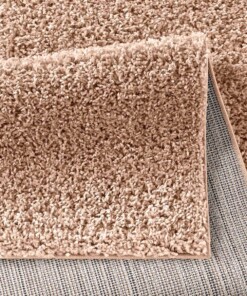 Tapis Carré poils longs Spectrum - beige - close up vouw, thumbnail
