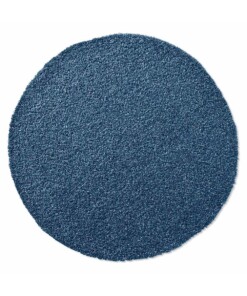Tapis Rond poils longs Spectrum - bleu - overzicht boven, thumbnail