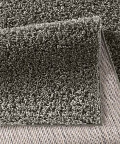 Tapis poils longs Spectrum - gris foncé - close up vouw, thumbnail Tapis poils longs Spectrum - gris foncé - close up vouw, thumbnail