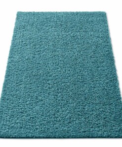 Tapis Carré poils longs Spectrum - turquoise - overzicht schuin, thumbnail Tapis Carré poils longs Spectrum - turquoise - overzicht schuin, thumbnail