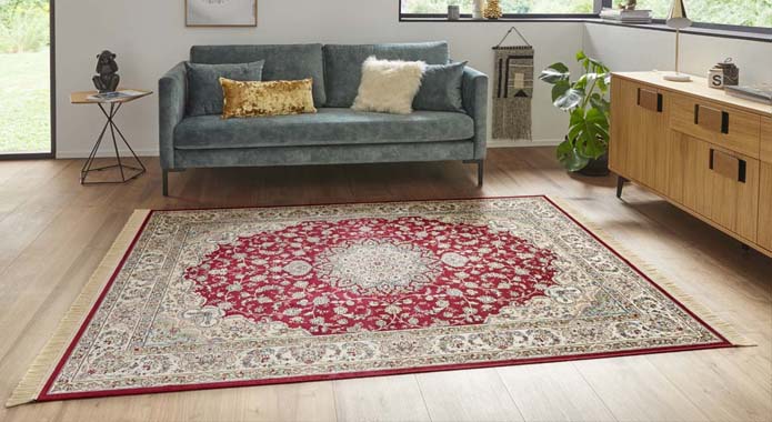 tapis oriental rouge