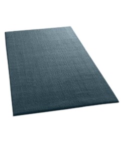 Tapis moelleux Loft - bleu (lavable à 30°C) - overzicht schuin, thumbnail