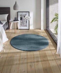 Tapis Rond moelleux Loft - bleu (lavable à 30°C) - sfeer, thumbnail