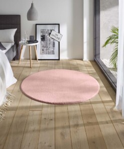Tapis Rond moelleux Loft - rose (lavable à 30°C) - sfeer, thumbnail