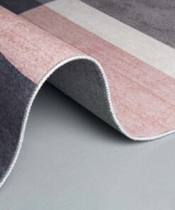 Tapis Géométrique - rose/or - close up rol, thumbnail Tapis Géométrique - rose/or - close up rol, thumbnail