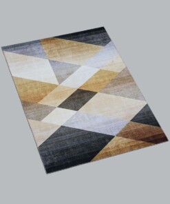 Tapis Géométrique - or/marron - overzicht schuin, thumbnail Tapis Géométrique - or/marron - overzicht schuin, thumbnail