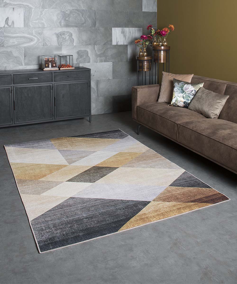 Tapis Géométrique - or/marron - sfeer Tapis Géométrique - or/marron - sfeer