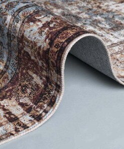 Tapis vintage Nostalgia N°7 - marron rouille - close up rol, thumbnail Tapis vintage Nostalgia N°7 - marron rouille - close up rol, thumbnail