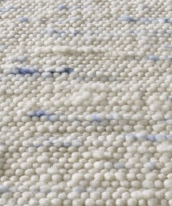 Tapis en laine tissé main Oslo - Crème/bleu - close up materiaal, thumbnail Tapis en laine tissé main Oslo - Crème/bleu - close up materiaal, thumbnail