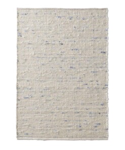 Tapis en laine tissé main Oslo - Crème/bleu - overzicht boven