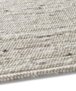 Tapis de couloir en laine tissé main Oslo - Crème/gris - close up zijkant, thumbnail Tapis de couloir en laine tissé main Oslo - Crème/gris - close up zijkant, thumbnail