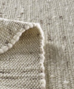 Tapis de couloir en laine tissé main Oslo - Crème/gris - close up vouw, thumbnail Tapis de couloir en laine tissé main Oslo - Crème/gris - close up vouw, thumbnail