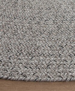 Tapis coton Rond Joy - beige/blanc