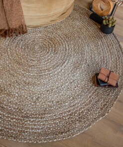 Tapis jute tressé Rond - naturel Tapis jute tressé Rond - naturel
