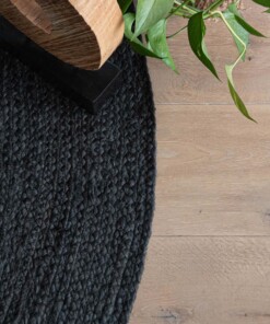 Tapis jute Rond Pure - noir [édition spéciale]