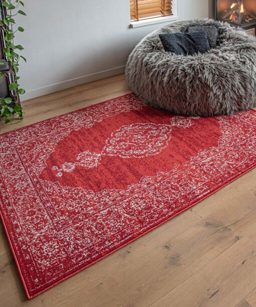 Tapis vintage Pixel - rouge
