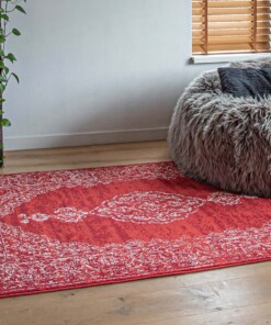 Tapis vintage Pixel - rouge
