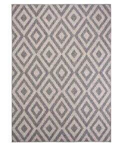 Tapis d'extérieur losange Kjeld - bleu/Crème - overzicht boven