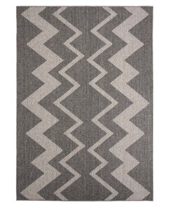Tapis d'extérieur Zig zag Sunny - gris foncé - overzicht boven