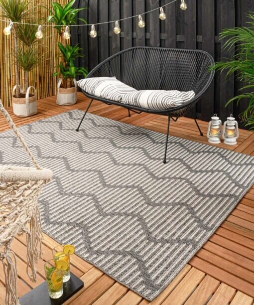 Tapis d’extérieur Waves - gris/Crème - sfeer