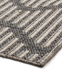 Tapis de balcon Waves - gris/Crème - close up hoek, thumbnail Tapis de balcon Waves - gris/Crème - close up hoek, thumbnail